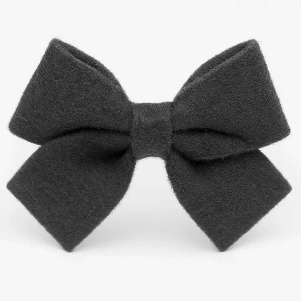 Navy Felt Hair Bow